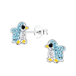 Wholesale Silver Penguin Stud Earrings