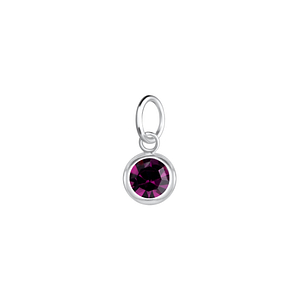 Wholesale 5mm Round Crystal Silver Pendant