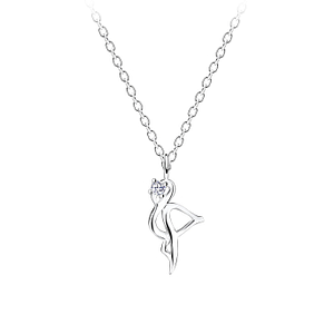 Wholesale Silver Flamingo Necklace