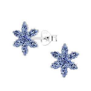 Wholesale Silver Snowflake Stud Earrings
