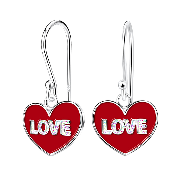 Wholesale Silver Love Heart Earrings