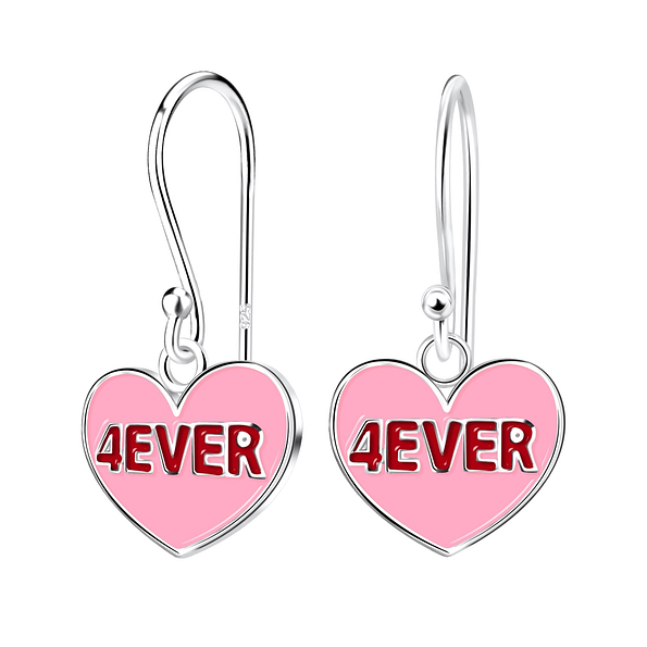 Wholesale Silver 4Ever Heart Earrings