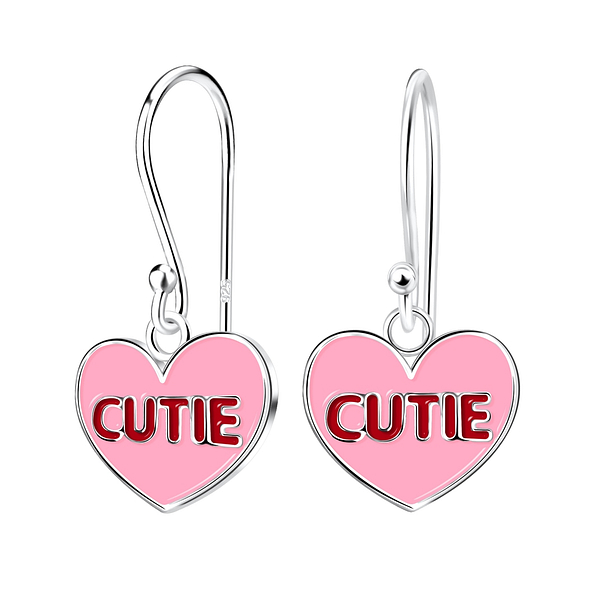 Wholesale Silver Cutie Heart Earrings