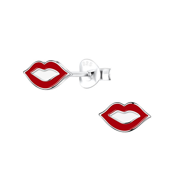 Wholesale Silver Lips Stud Earrings