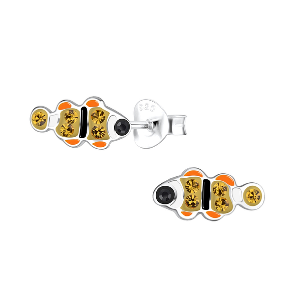 Wholesale Silver Fish Stud Earrings