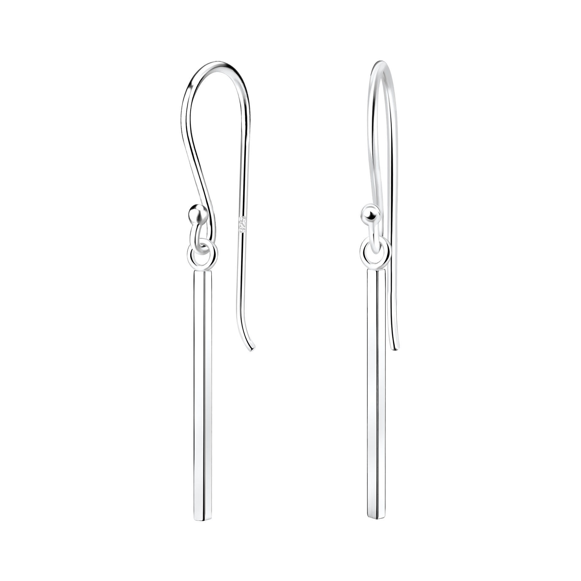 925 Silver Jewelry Silver Bar Earrings 5207