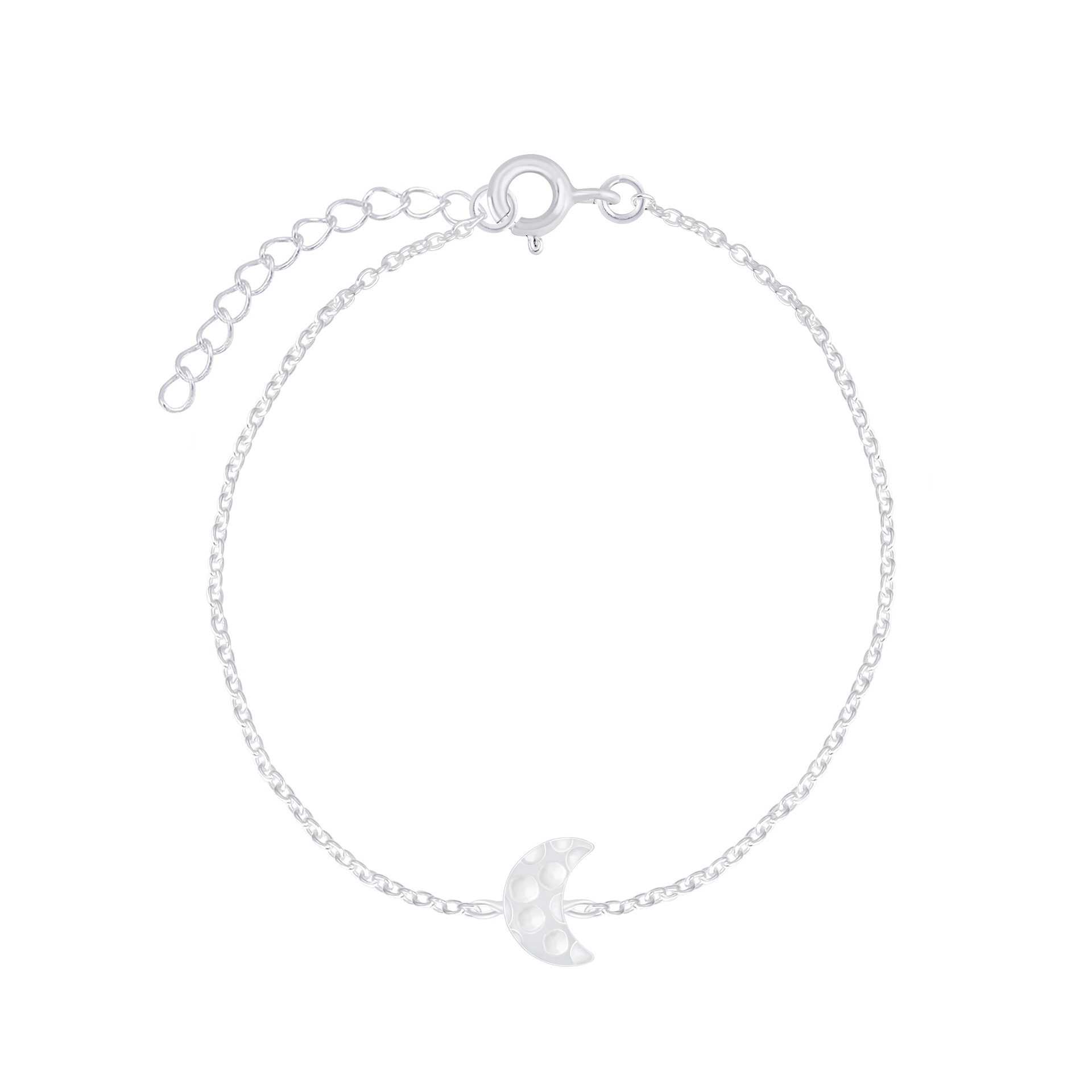 925 Silver Jewelry | Silver Moon Bracelet - 7909