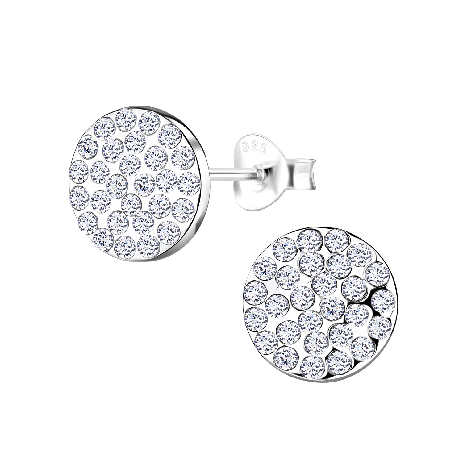925 Silver Jewelry Silver Round Stud Earrings 8950