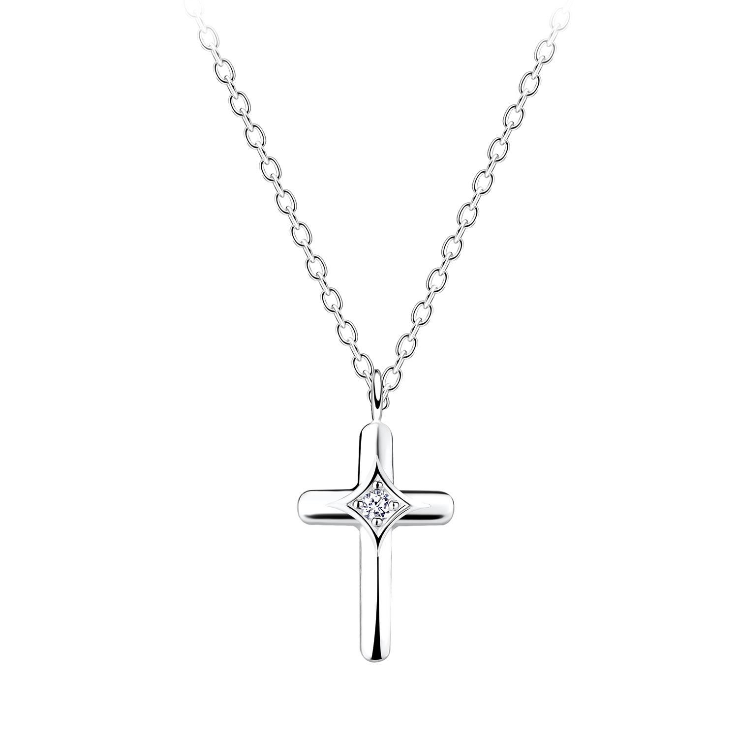 925 Silver Jewelry Silver Cross Necklace 11650