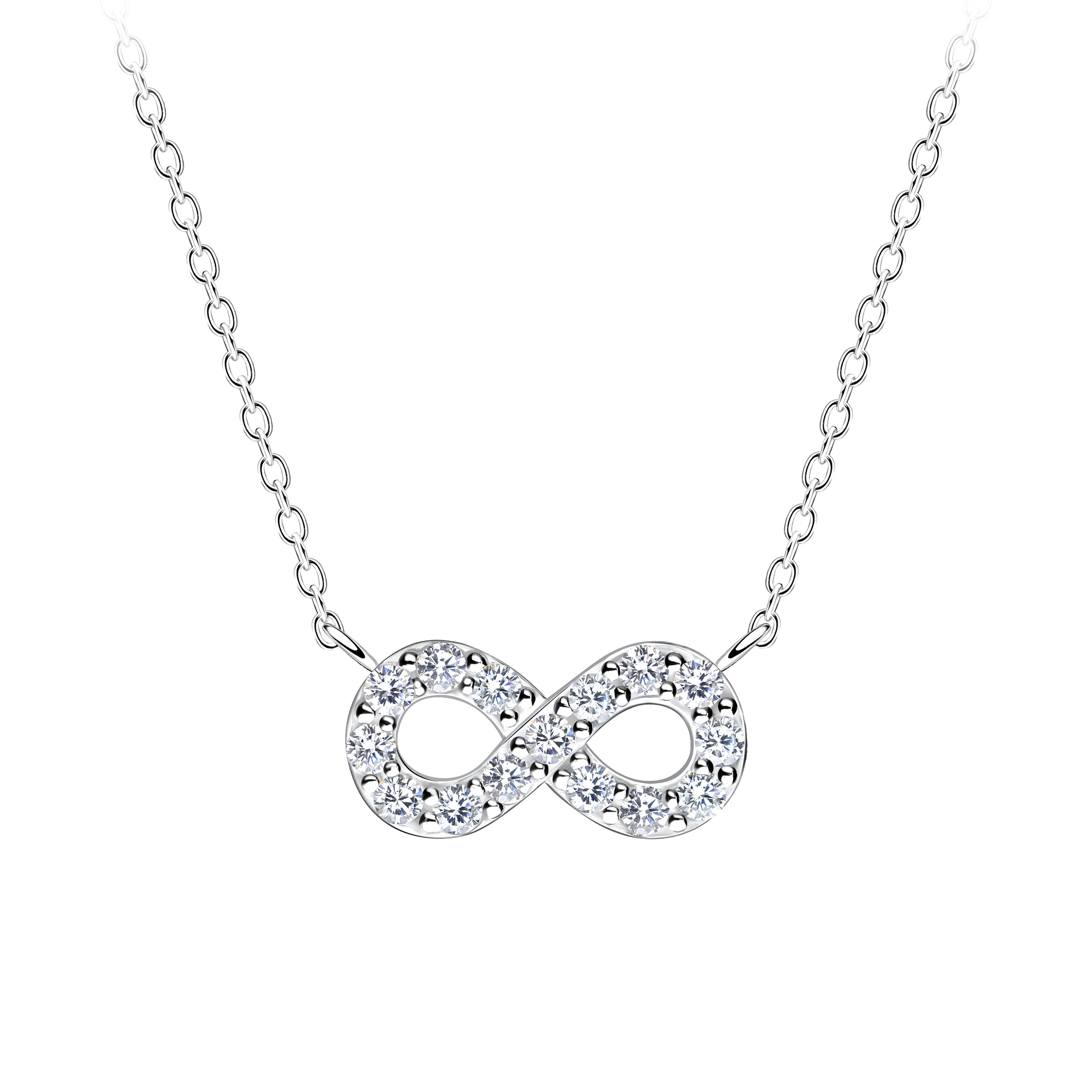 925 Silver Jewelry Silver Infinity Necklace 17271