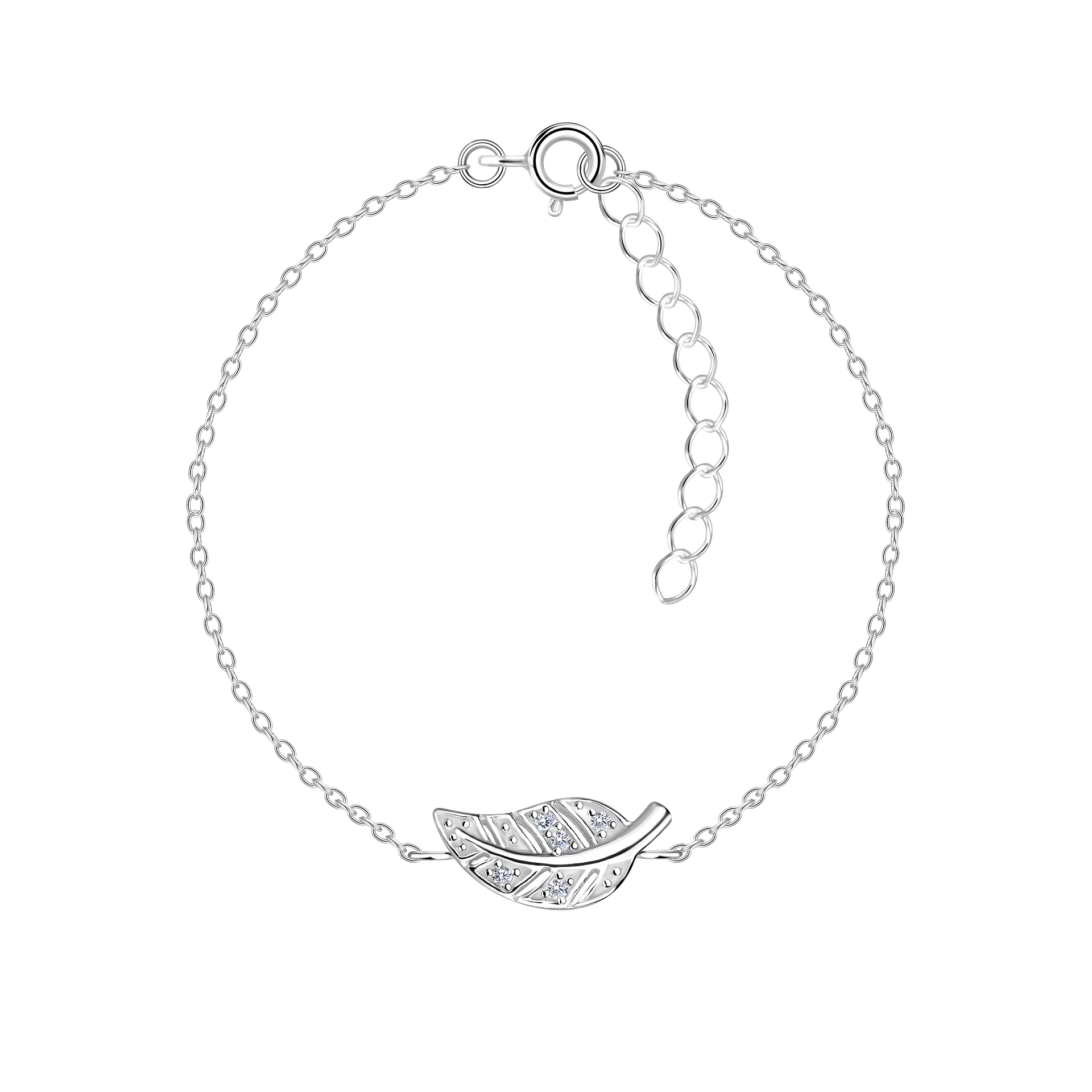 Silver Leaf Bracelet