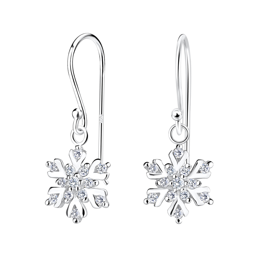 Wholesale Silver Snowflake Earrings