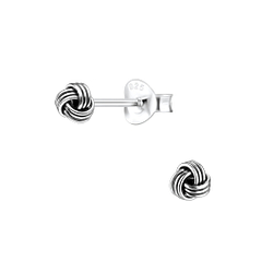 Wholesale Silver Knot Stud Earrings