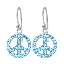 Wholesale Silver Peace Earrings