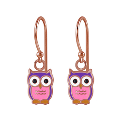 Wholesale Silver Owl Earrings