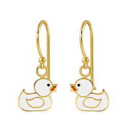 Wholesale Silver Duck  Earrings