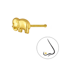 Wholesale Silver Elephant Nose Stud With Ball - Pack of 10