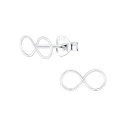 Wholesale Silver Infinity  Stud Earrings