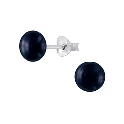 Wholesale 5mm Fresh Water Pearl Silver Stud Earrings