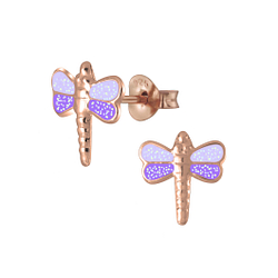 Wholesale Silver Dragonfly Stud Earrings