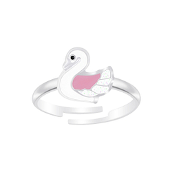 Wholesale Silver Swan Adjustable Ring