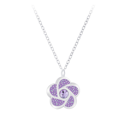 Wholesale Silver Flower Necklace