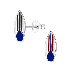Wholesale Silver Surfboard Stud Earrings