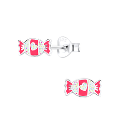 Wholesale Silver Candy Stud Earrings