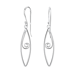 Wholesale Silver Spiral Earrings