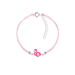 Wholesale Silver Flamingo Cord Bracelet