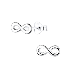 Wholesale Silver Infinity Stud Earrings