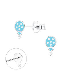 Wholesale Silver Balloon Stud Earrings