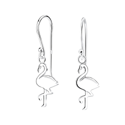 Wholesale Silver Flamingo Earrings