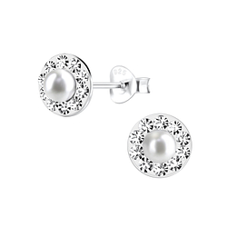Wholesale Silver Round Stud Earrings