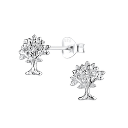 Wholesale Silver Tree of Life Stud Earrings