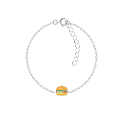 Wholesale Silver Burger Bracelet