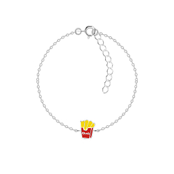 Wholesale Silver French Fries Bracelet
