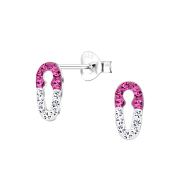 Wholesale Silver Safety Pin Stud Earrings