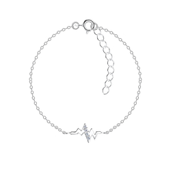 Wholesale Silver Heartbeat Bracelet