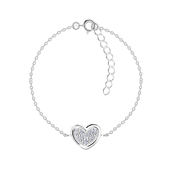 Wholesale Silver Heart  Bracelet