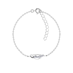 Wholesale Silver Feather Bracelet