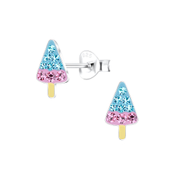 Wholesale Silver Ice Cream Stud Earrings