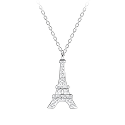 Wholesale Silver Eiffel Tower Necklace
