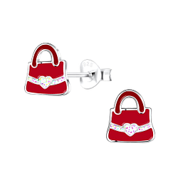 Wholesale Silver Handbag Stud Earrings