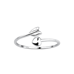Wholesale Silver Heart Arrow Ring