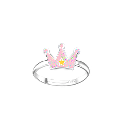 Wholesale Silver Crown Adjustable Ring