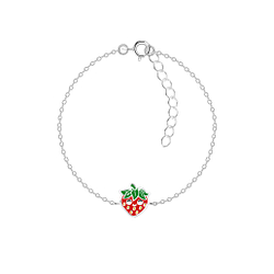 Wholesale Silver Strawberry Bracelet