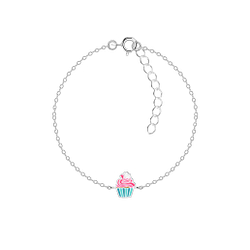 Wholesale Silver Cupcake Bracelet