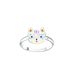 Wholesale Silver Cat Adjustable Ring