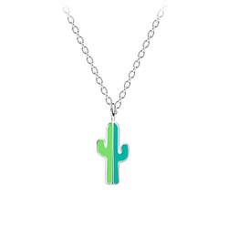 Wholesale Silver Cactus Necklace